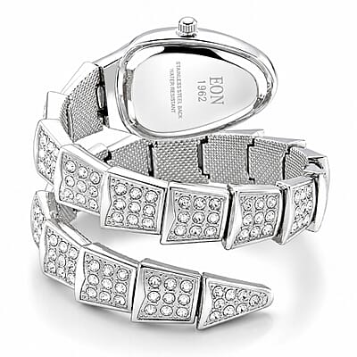EON 1962 SL68 Quartz Movement Bangle Watch in Silvertone