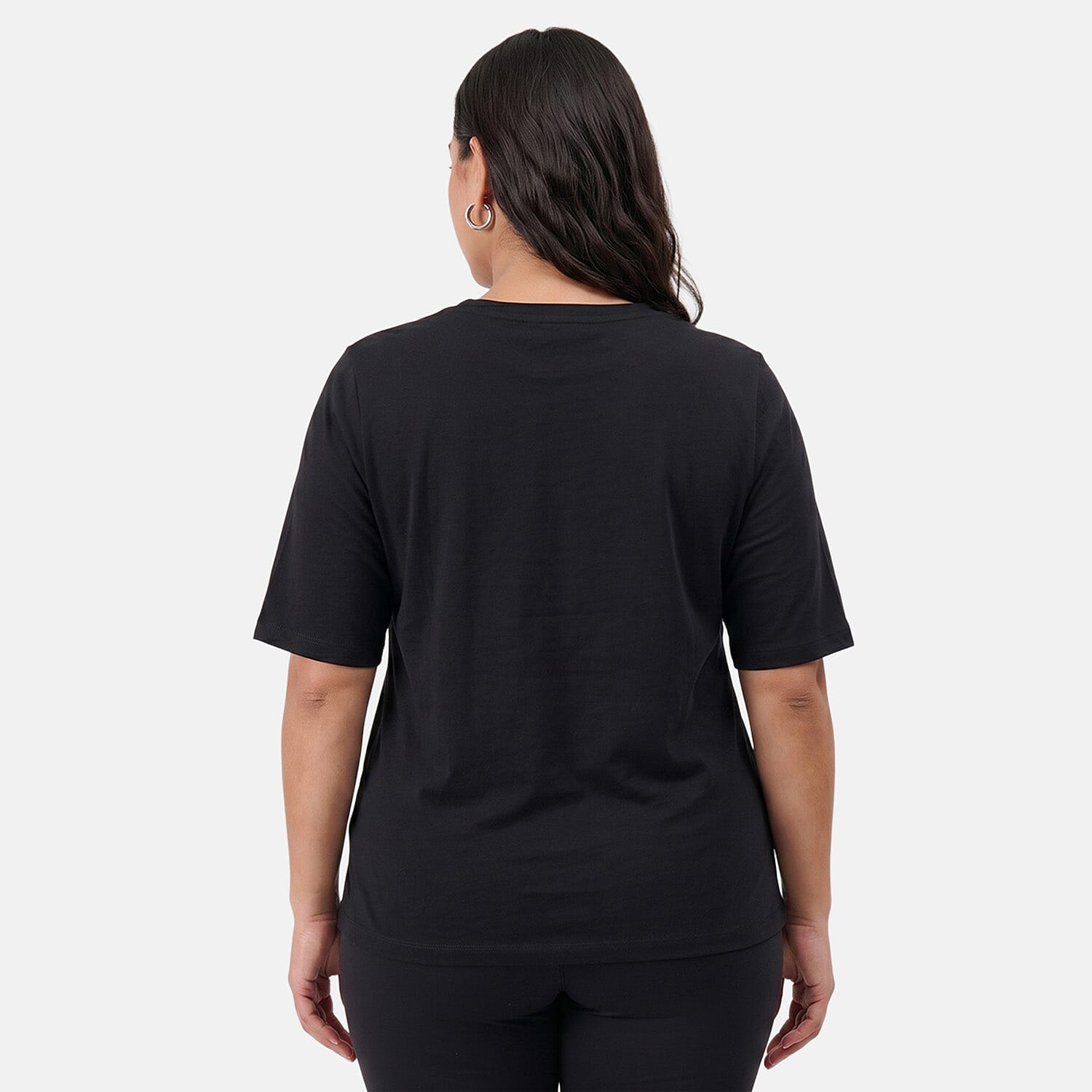 La Marey Black Embroidered Top - One Size Missy