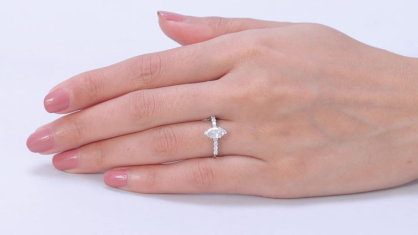 Luxuriant Lab Grown Diamond G-H SI Ring in 10K White Gold Size 10.0 0.50 ctw