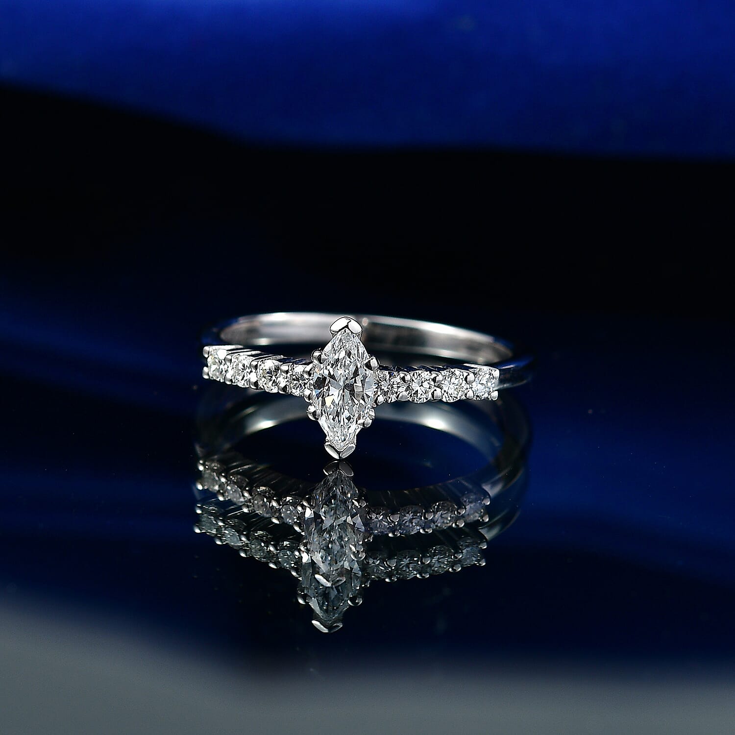 Luxuriant Lab Grown Diamond G-H SI 0.50 ctw Ring in 10K White Gold (Size 7.0)