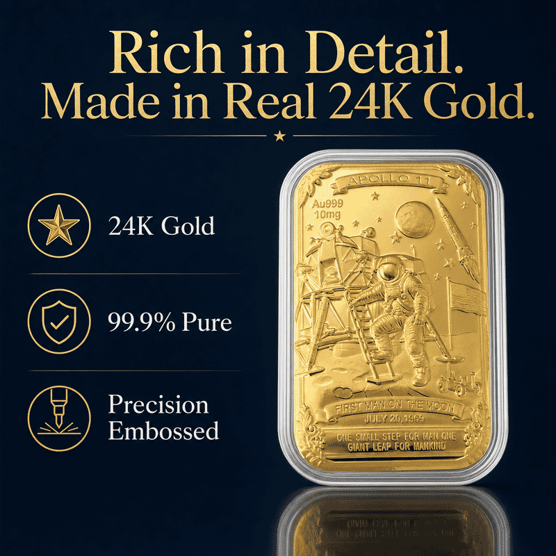 Apollo 11 24k Gold Embossed Sheet 10mg
