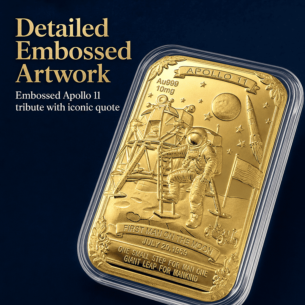 Apollo 11 24k Gold Embossed Sheet 10mg