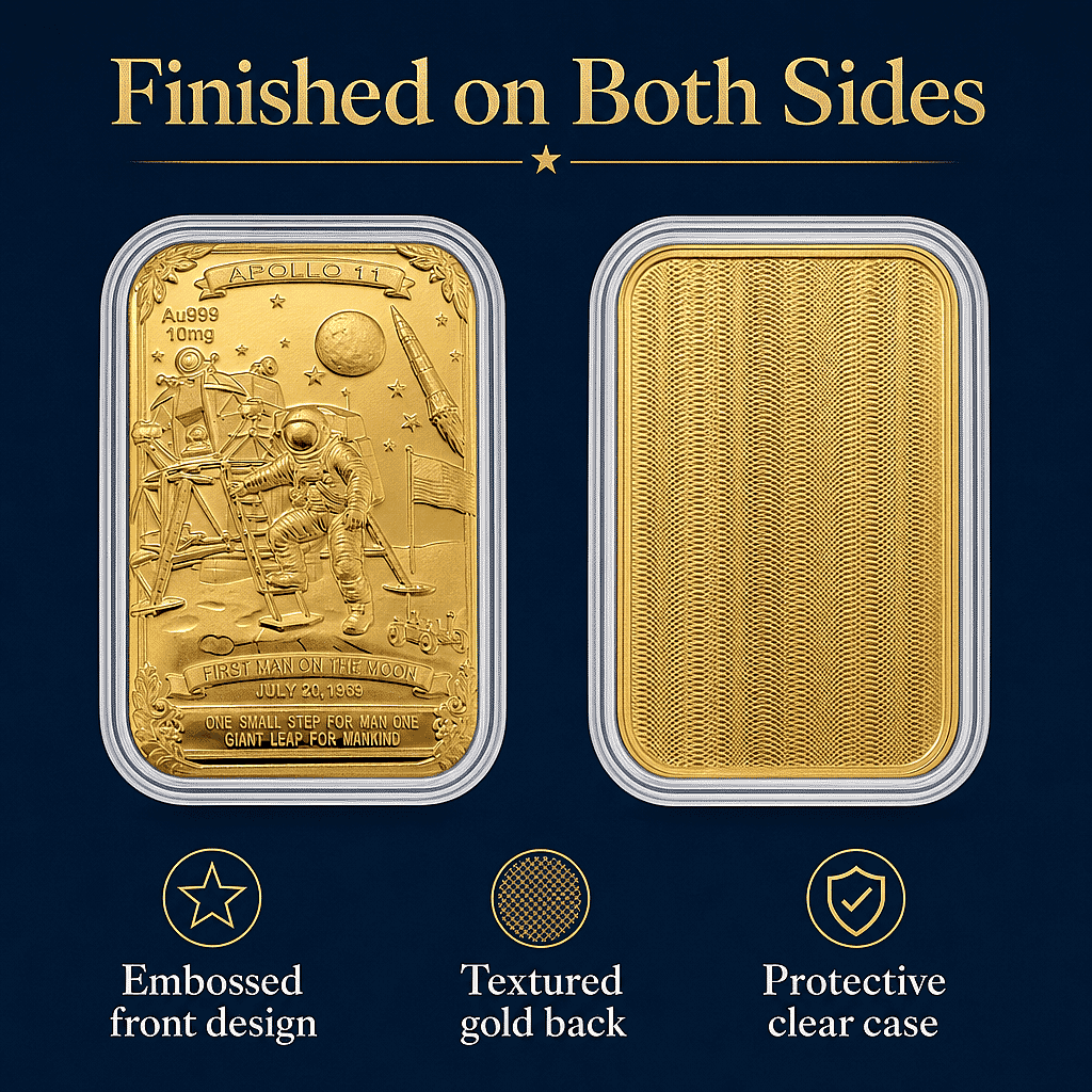 Apollo 11 24k Gold Embossed Sheet 10mg