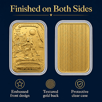 Apollo 11 24k Gold Embossed Sheet 10mg