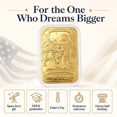 Apollo 11 24k Gold Embossed Sheet 10mg