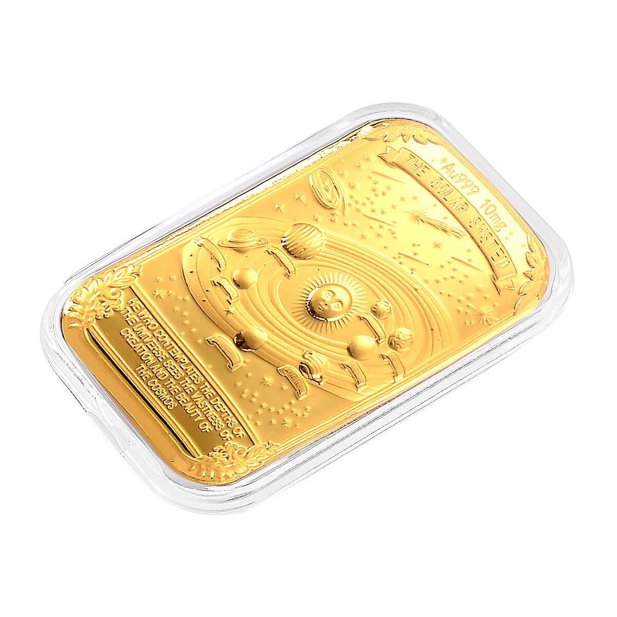 24k Gold Solar System Legacy - Wonders of the Cosmos Embossed Sheet (31x45.5mm) 10mg