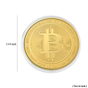 24K Gold Eagle & Bitcoin &ndash; Legacy Meets Digital Gold Collector&rsquo;s Edition Coin Embossed Sheet 20mg