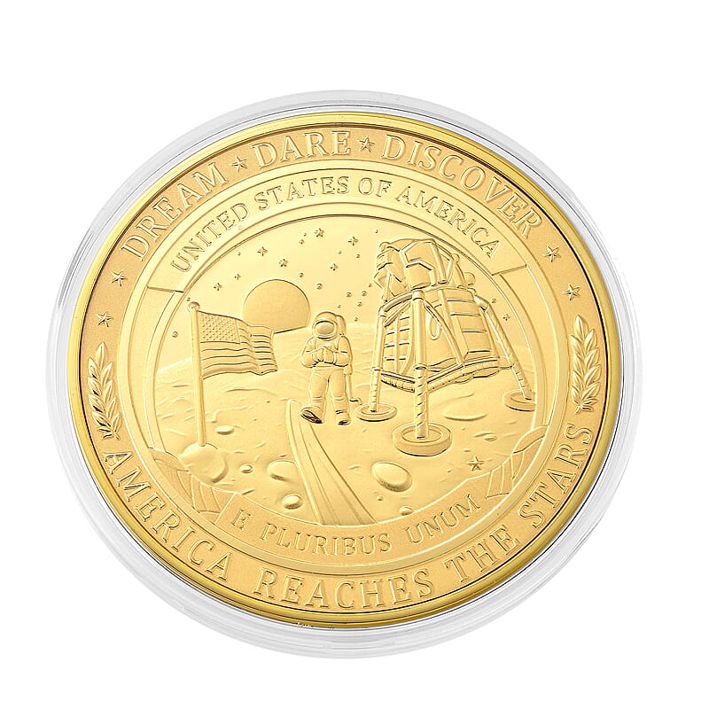 24k Gold The Journey That Changed the World Coin Embossed Sheet 20mg
