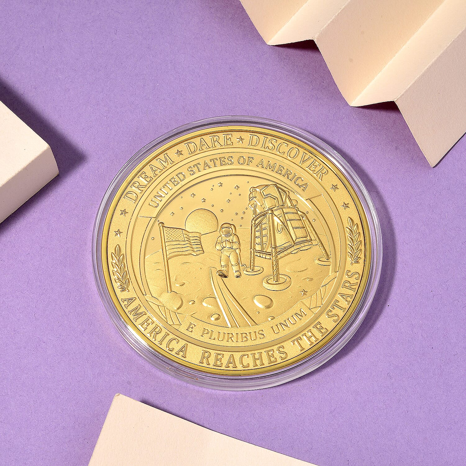 24k Gold The Journey That Changed the World Coin Embossed Sheet 20mg