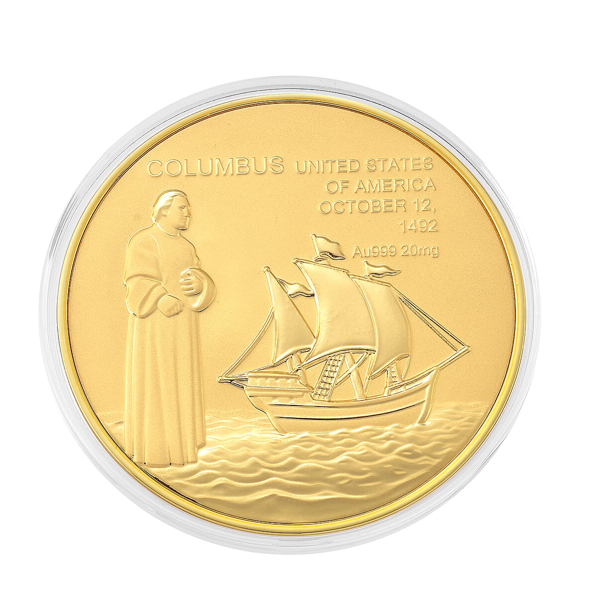 24k Gold The Journey That Changed the World Coin Embossed Sheet 20mg image number 2