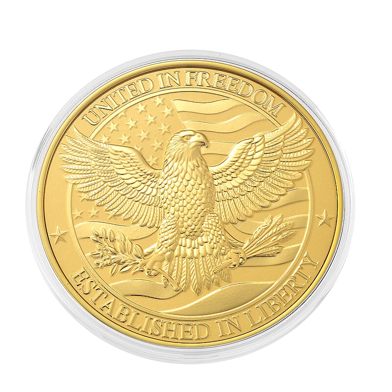 24K Gold Pillars of America – Strength of a Nation Coin Embossed Sheet 20mg