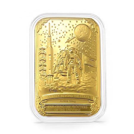 24K Yellow Gold Journey Beyond The Stars Embossed Sheet (31x45.5mm) 10mg - Product card gallery slide 1 (10178510061881)