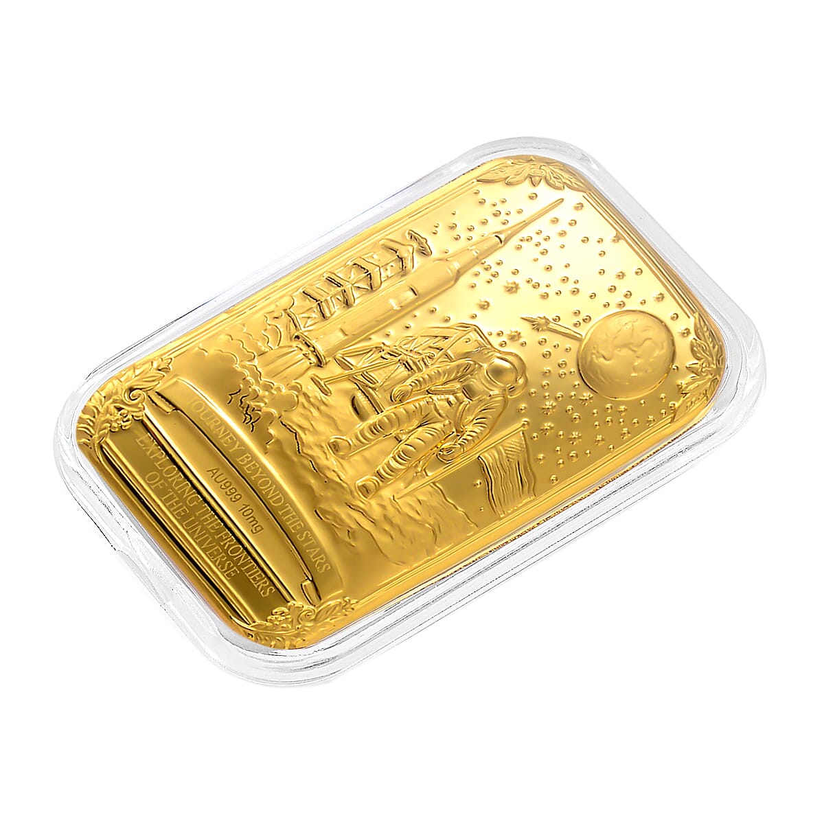 24K Yellow Gold Journey Beyond The Stars Embossed Sheet (31x45.5mm) 10mg image number 2