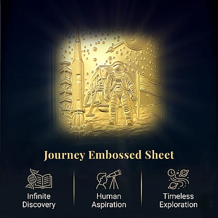 24K Yellow Gold Journey Beyond The Stars Embossed Sheet (31x45.5mm) 10mg - Product card gallery slide 3 (10178510061881)