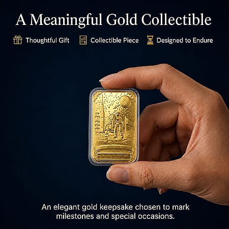 24K Yellow Gold Journey Beyond The Stars Embossed Sheet (31x45.5mm) 10mg - Product card gallery slide 4 (10178510061881)