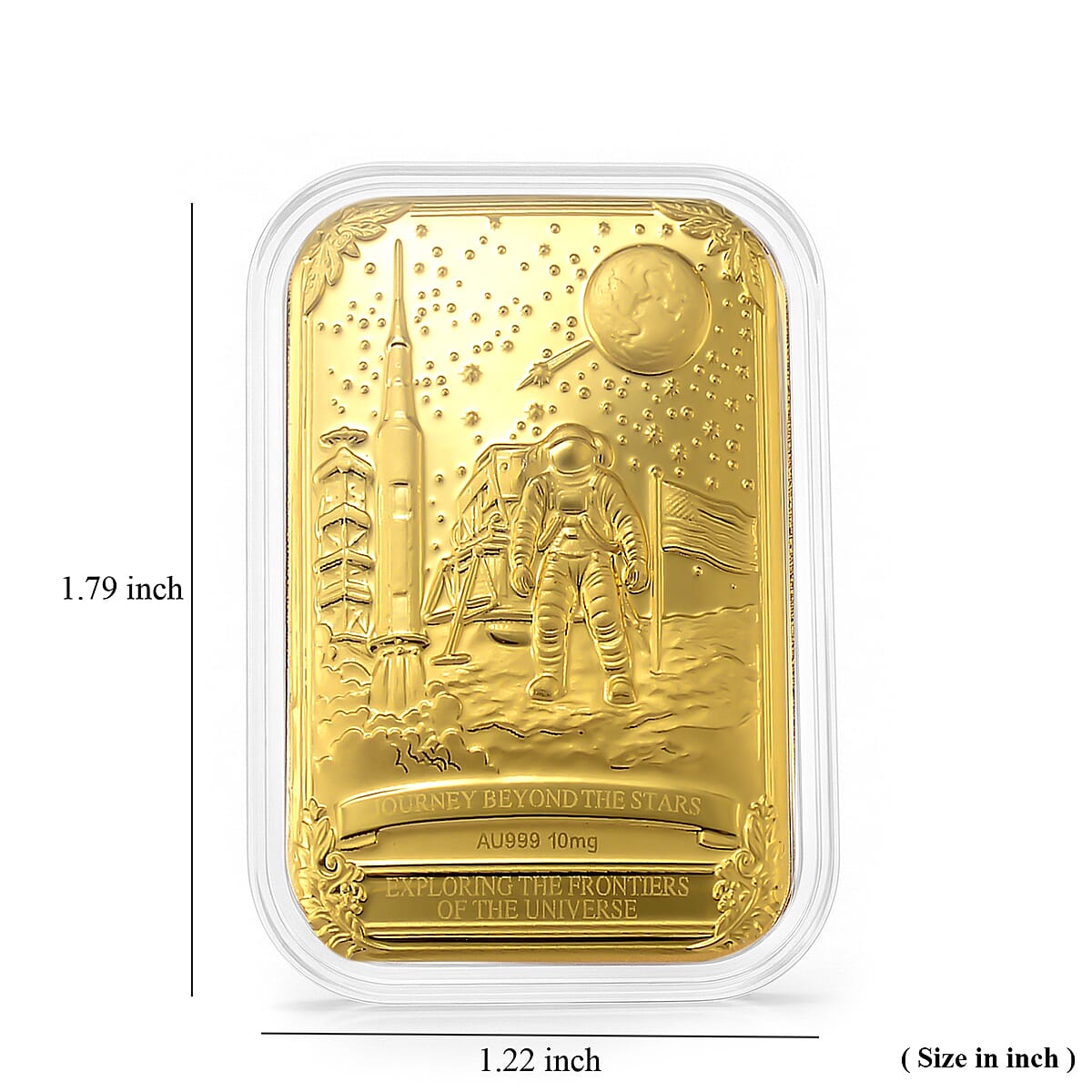 24K Yellow Gold Journey Beyond The Stars Embossed Sheet (31x45.5mm) 10mg image number 4