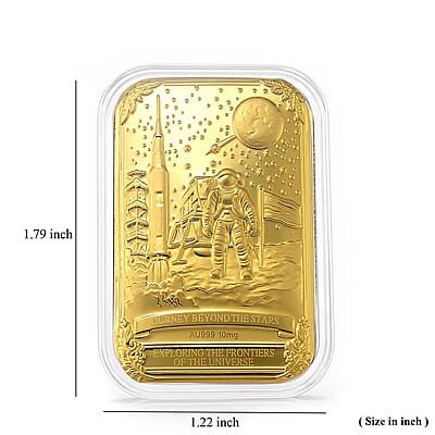 24K Yellow Gold Journey Beyond The Stars Embossed Sheet (31x45.5mm) 10mg