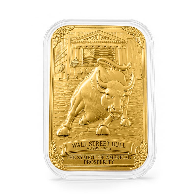 Wall Street Bull 24k Gold Embossed Sheet 10mg