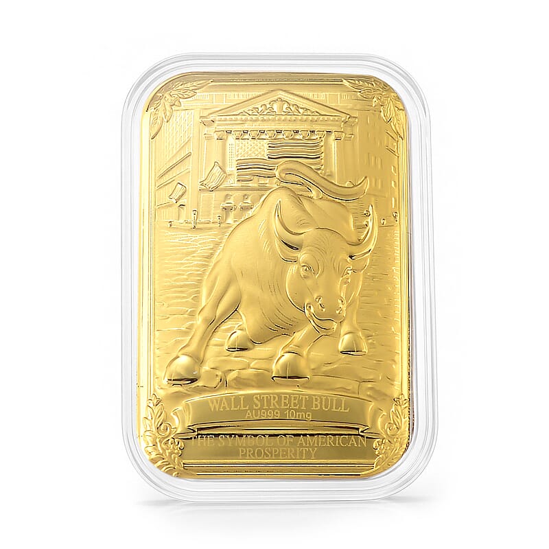 Wall Street Bull 24k Gold Embossed Sheet 10mg