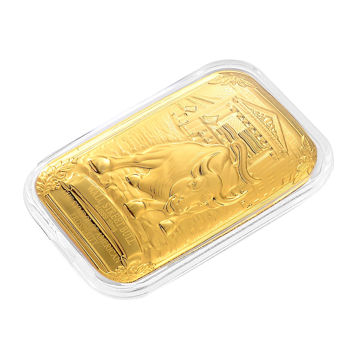 24K Yellow Gold Wall Street Bull Embossed Sheet (31x45.5mm) 10mg image number 2
