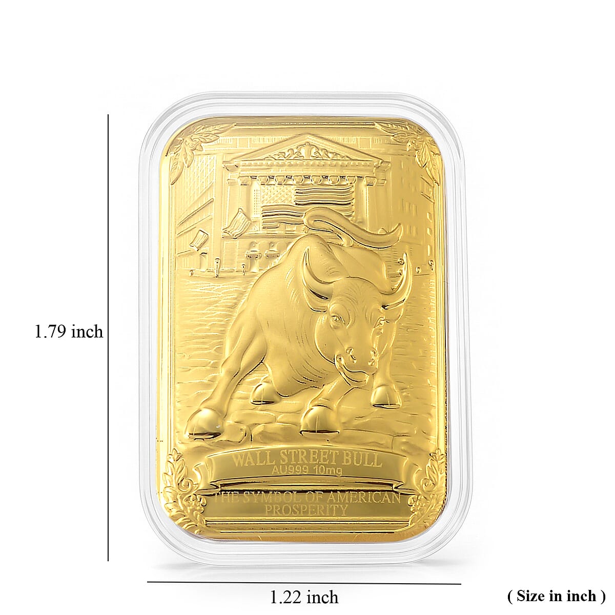 24K Yellow Gold Wall Street Bull Embossed Sheet (31x45.5mm) 10mg image number 4