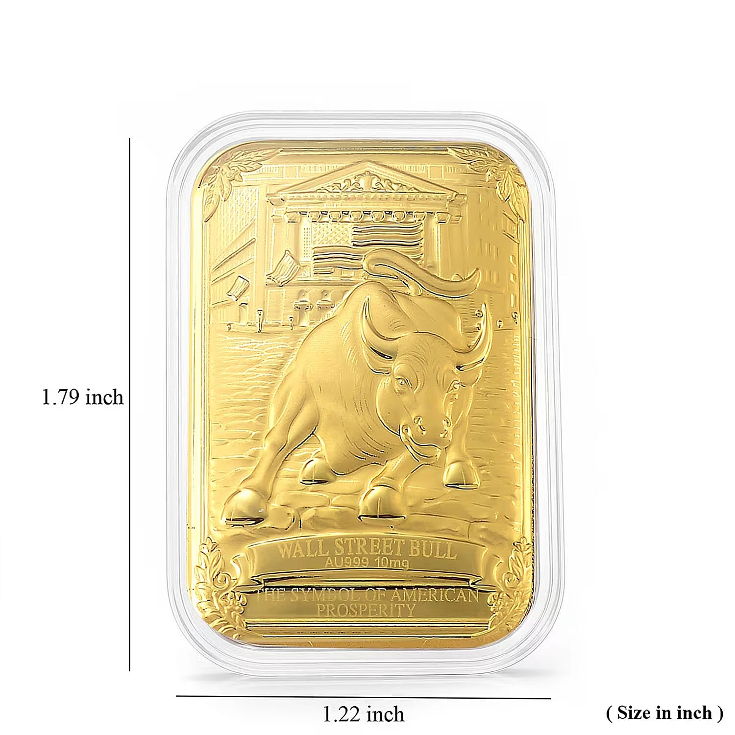 Wall Street Bull 24k Gold Embossed Sheet 10mg