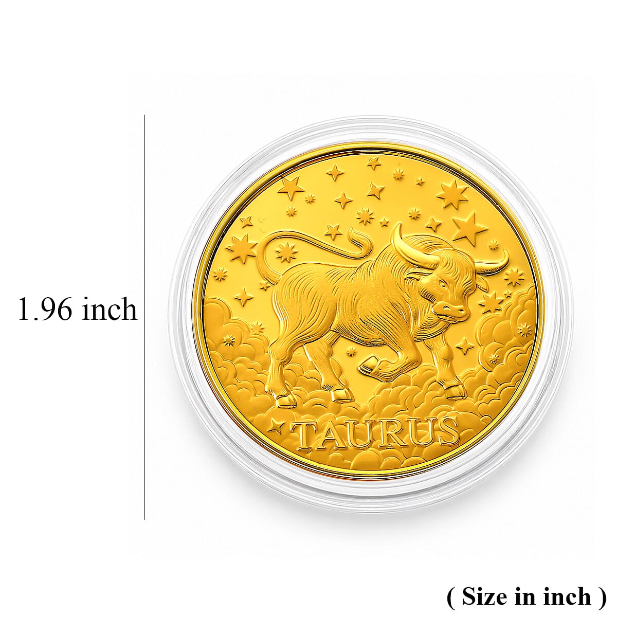 24K Gold Celestial Zodiac Collection - Taurus Embossed Double View Coin Sheet 10mg (50mm) image number 4