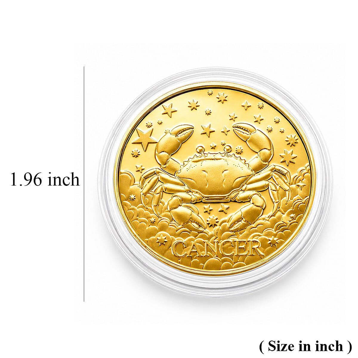 24K Gold Celestial Zodiac Collection - Cancer Embossed Double View Coin Sheet 10mg (50mm) image number 4