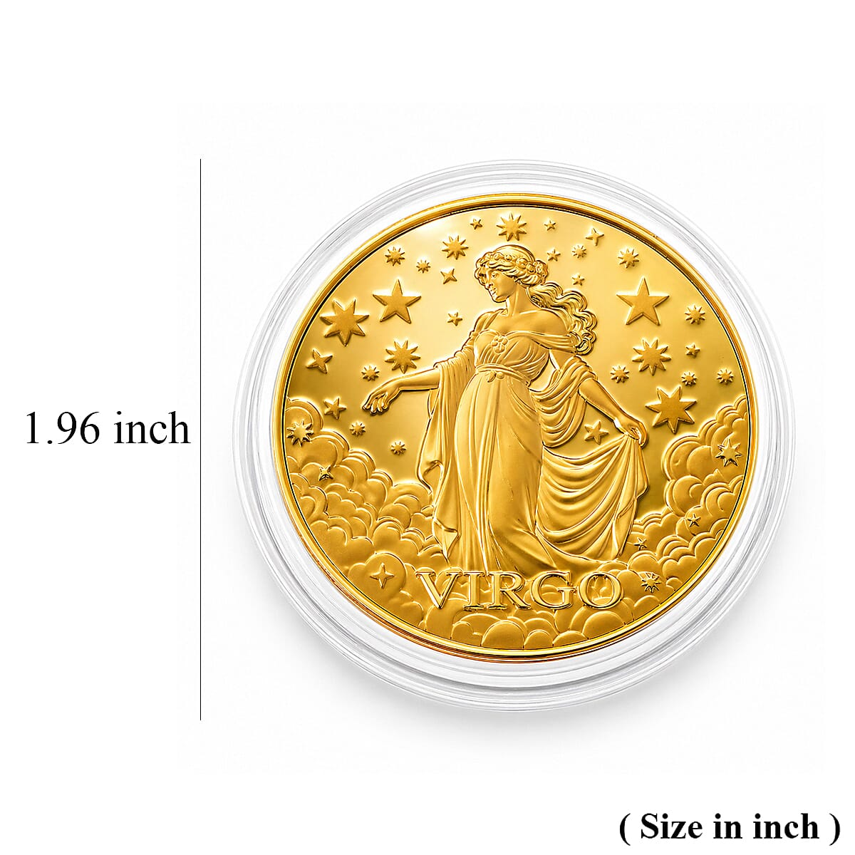 24K Gold Celestial Zodiac Collection - Virgo Embossed Double View Coin Sheet 10mg (50mm) image number 4