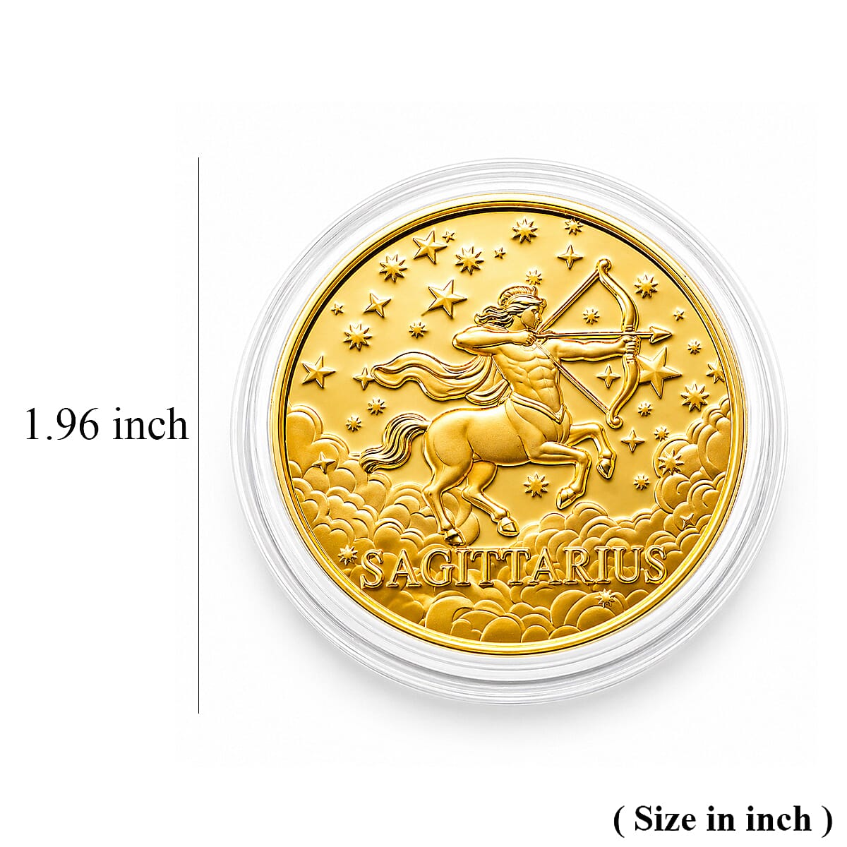 24K Gold Celestial Zodiac Collection - Sagittarius Embossed Double View Coin Sheet 10mg (50mm) image number 4