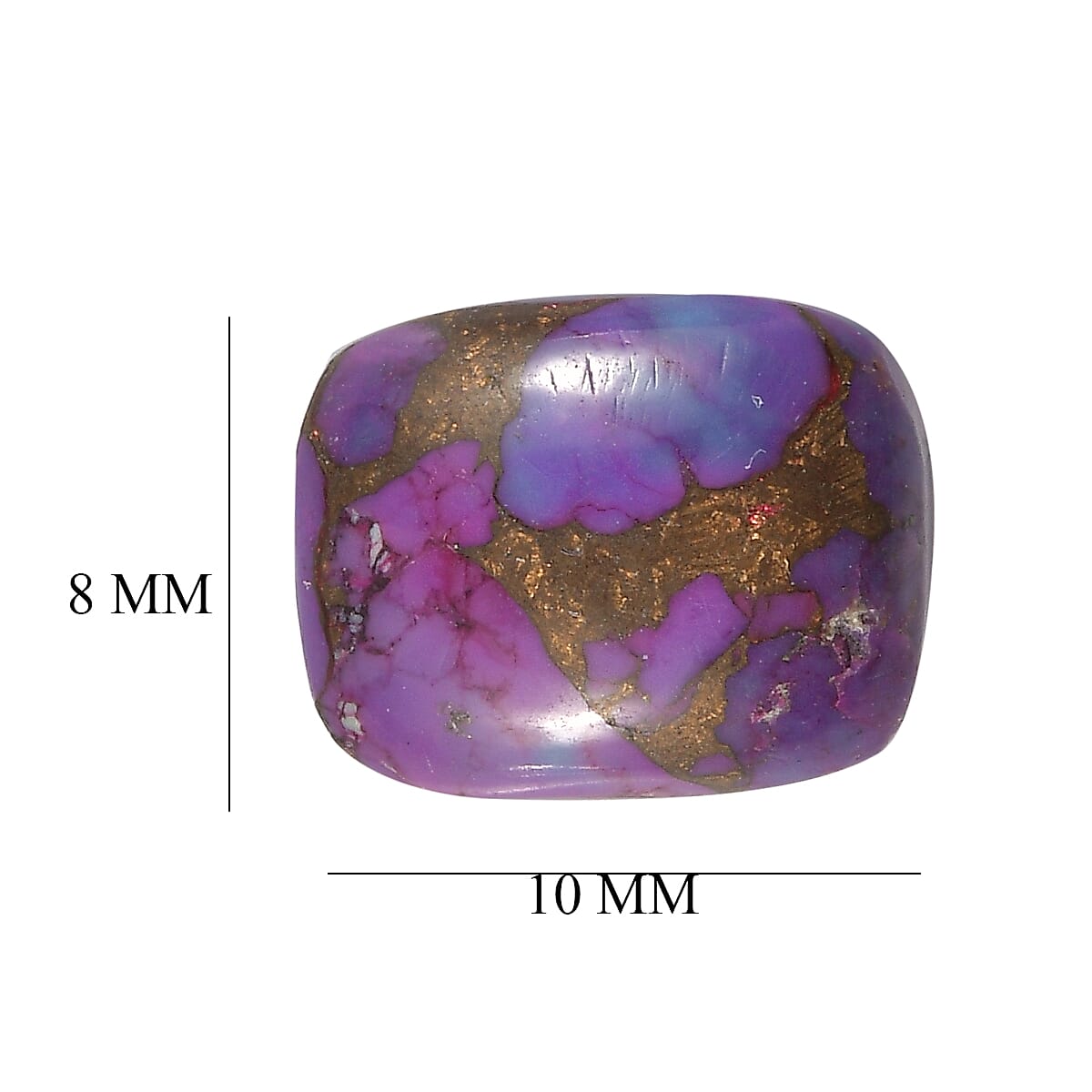 Premium Mojave Purple Turquoise Set of 2 (Cush 10x8 mm) 6.51 ctw