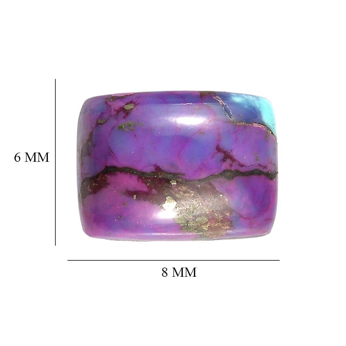 Mojave Purple Turquoise Set of 2 (Cush 8x6 mm) 2.86 ctw