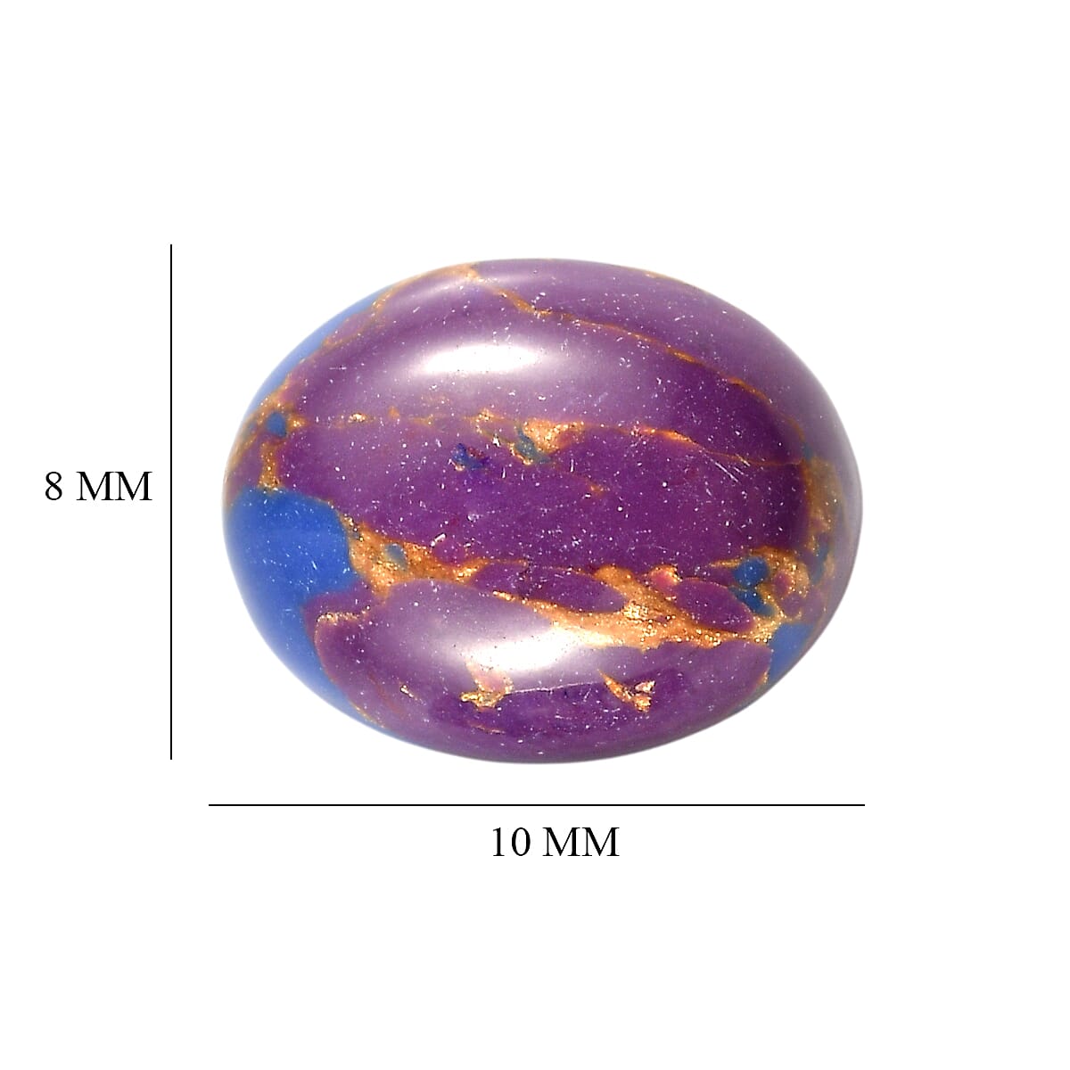 Mojave Purple Turquoise Set of 2 (Ovl 10x8 mm) 5.27 ctw