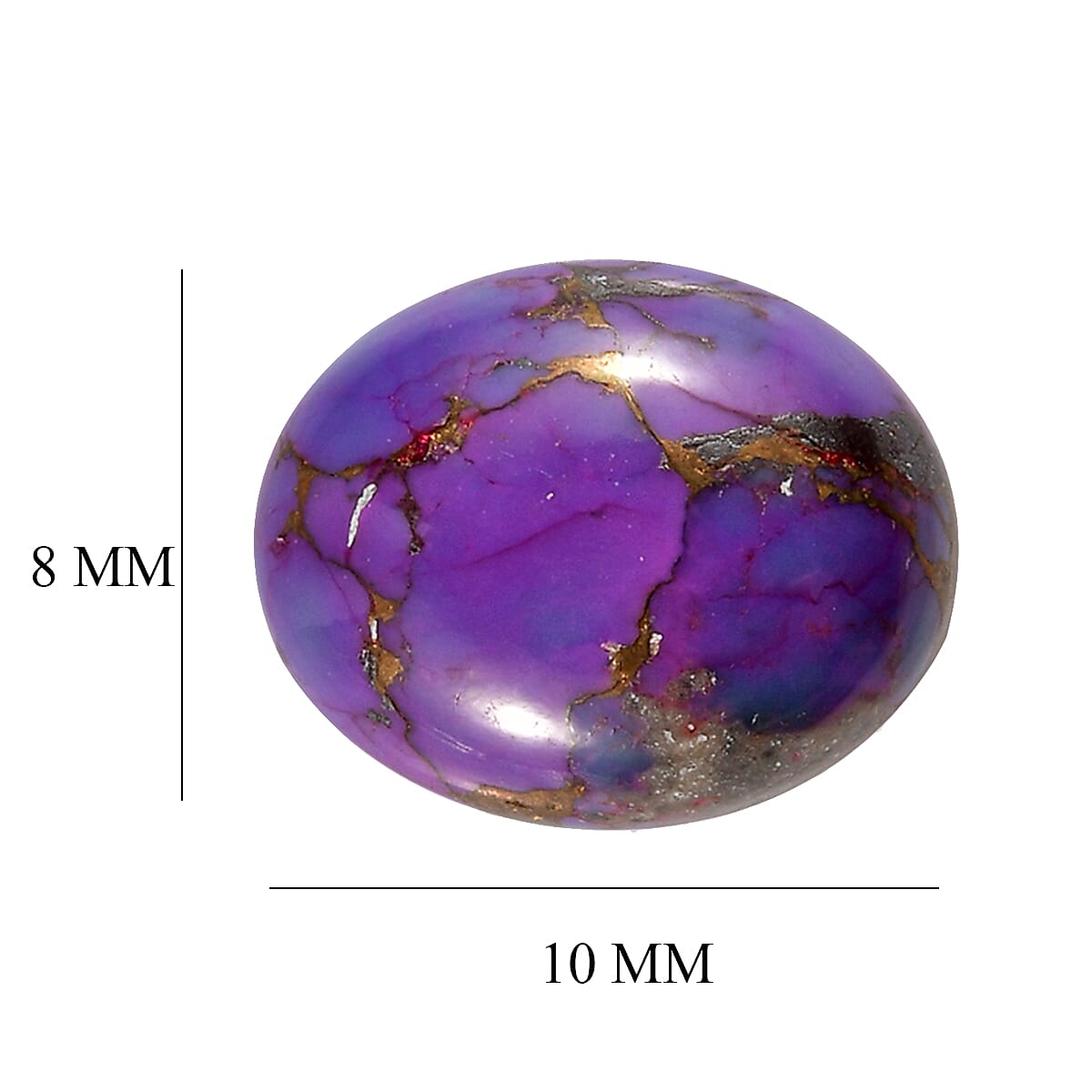 Premium Mojave Purple Turquoise (Ovl 10x8 mm) 1.96 ctw