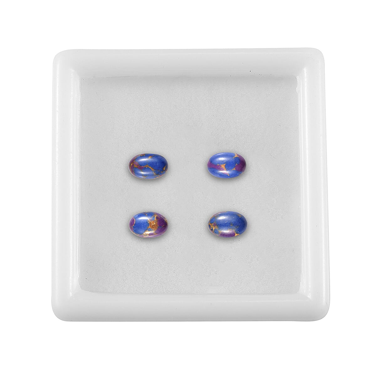 Mojave Purple Turquoise Set of 4 (Ovl 6x4 mm) 1.56 ctw image number 3