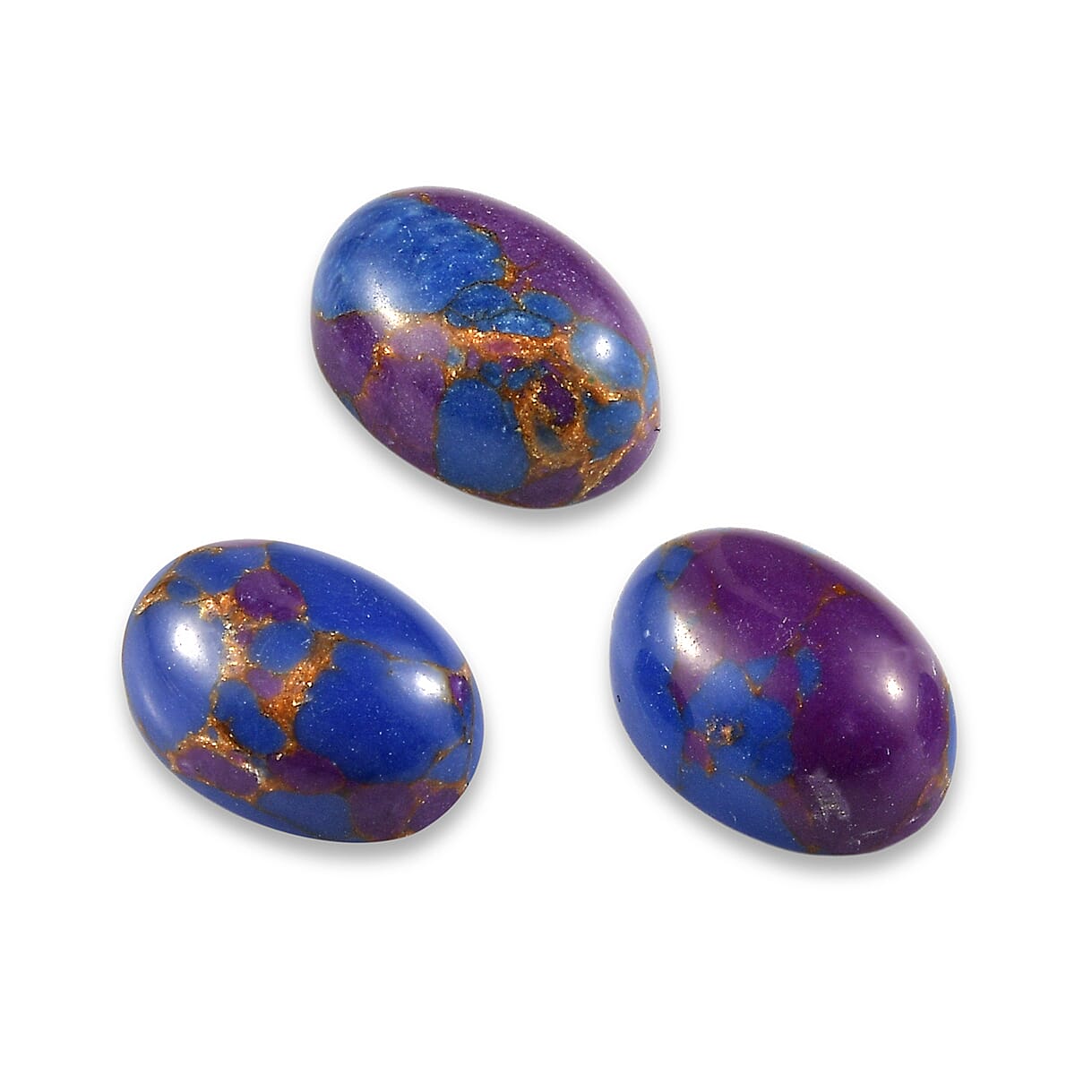 Mojave Purple Turquoise Set of 3 (Ovl 7x5 mm) 2.50 ctw image number 2