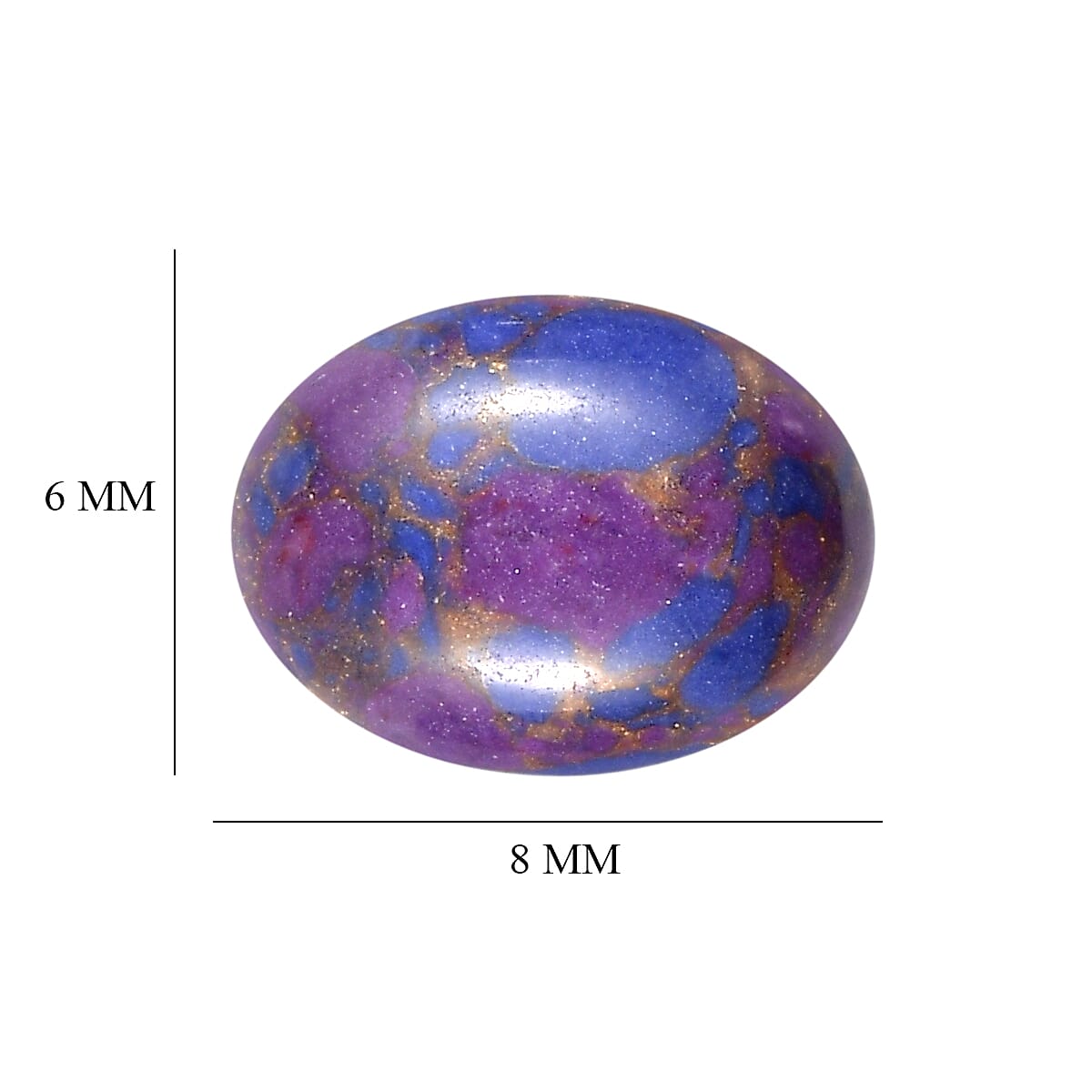 Mojave Purple Turquoise Set of 6 (Ovl 8x6 mm) 7.31 ctw image number 4