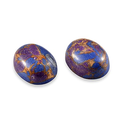Mojave Purple Turquoise Set of 2 (Ovl 9x7 mm) 3.44 ctw