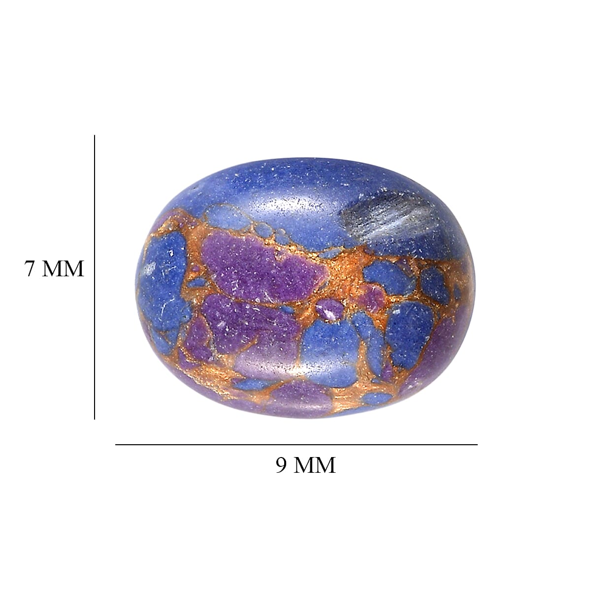 Mojave Purple Turquoise Set of 2 (Ovl 9x7 mm) 3.44 ctw