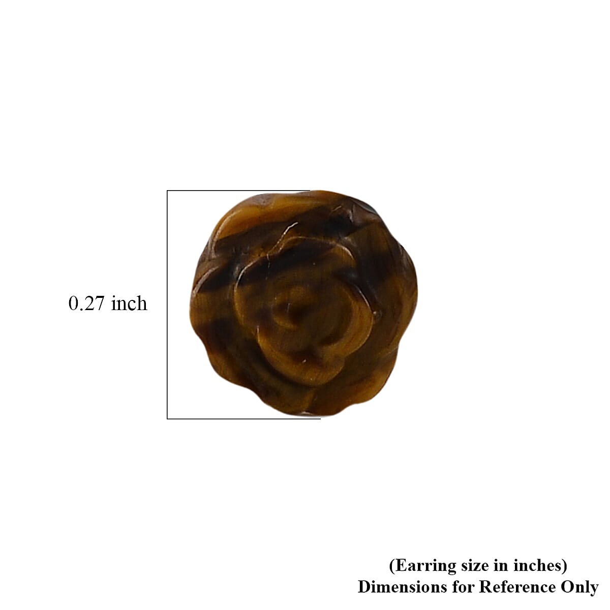Yellow Tigers Eye 4.00 ctw Earrings in Stainless Steel image number 5