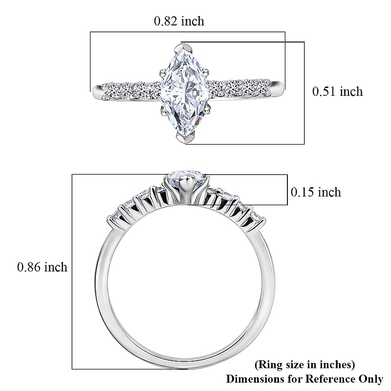 Luxuriant Lab Grown Diamond G-H SI 1.00 ctw Ring in 10K White Gold (Size 7.0)
