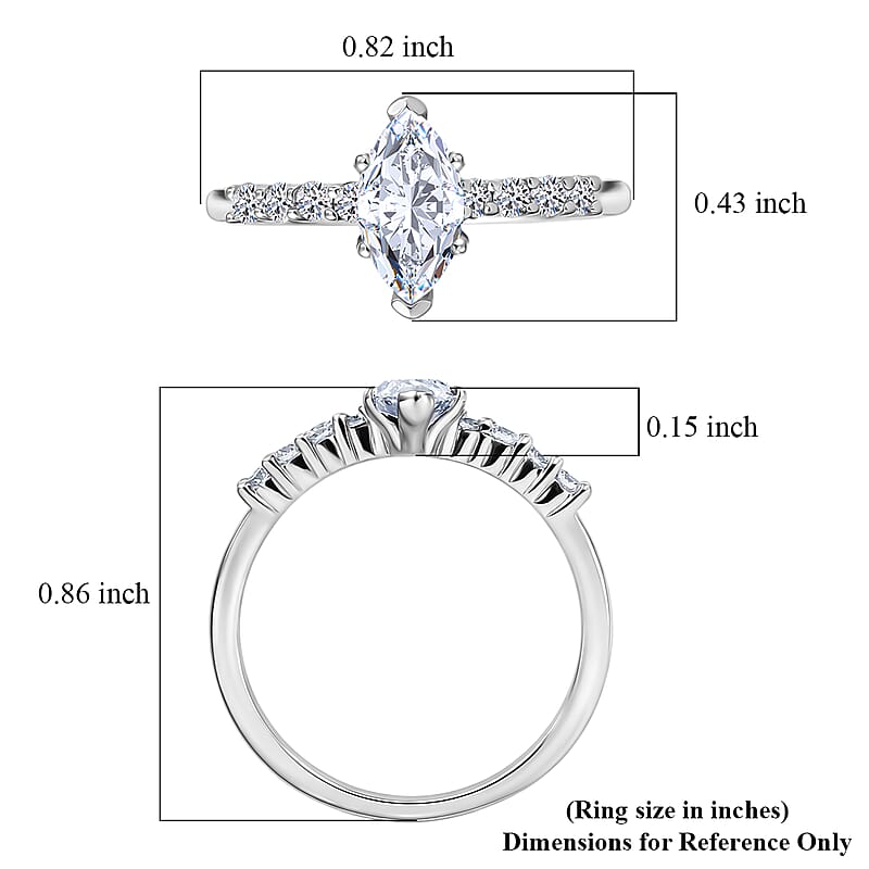 Luxuriant Lab Grown Diamond G-H SI 1.00 ctw Ring in 10K White Gold (Size 7.0)