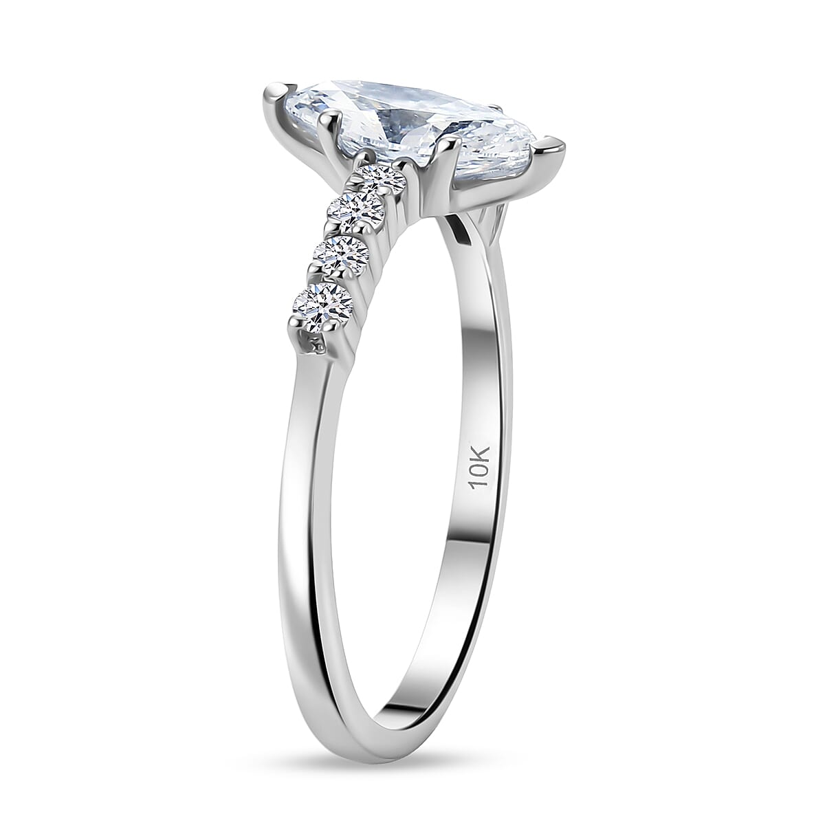 Luxuriant Lab Grown Diamond E-F VS 1.00 ctw Ring in 10K White Gold (Size 7.0) image number 3