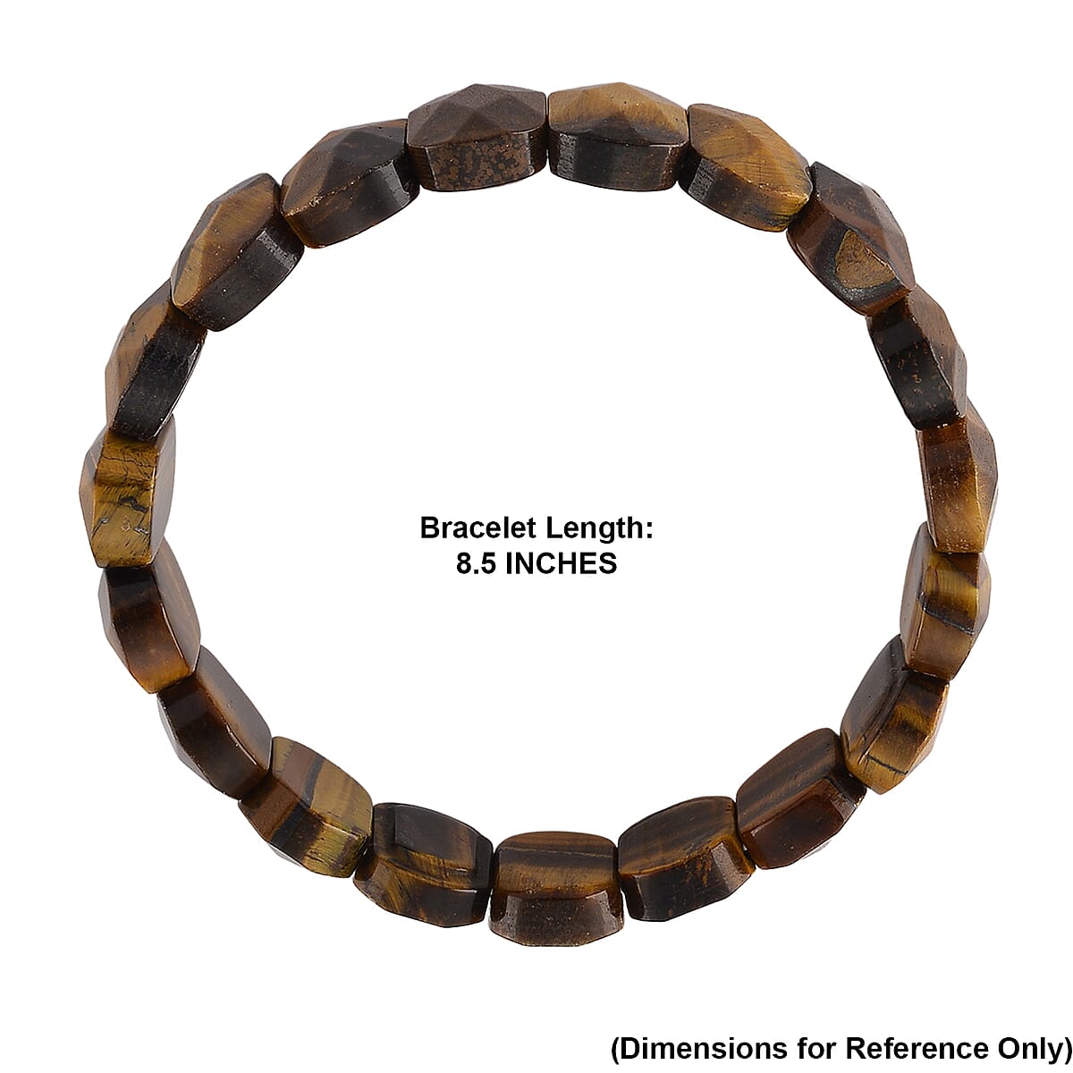 Yellow Tigers Eye 175.00 ctw Stretch Bracelet image number 4