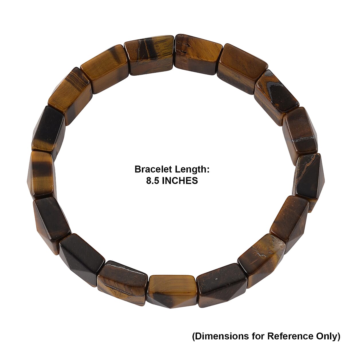 Yellow Tigers Eye 160.00 ctw Stretch Bracelet image number 4