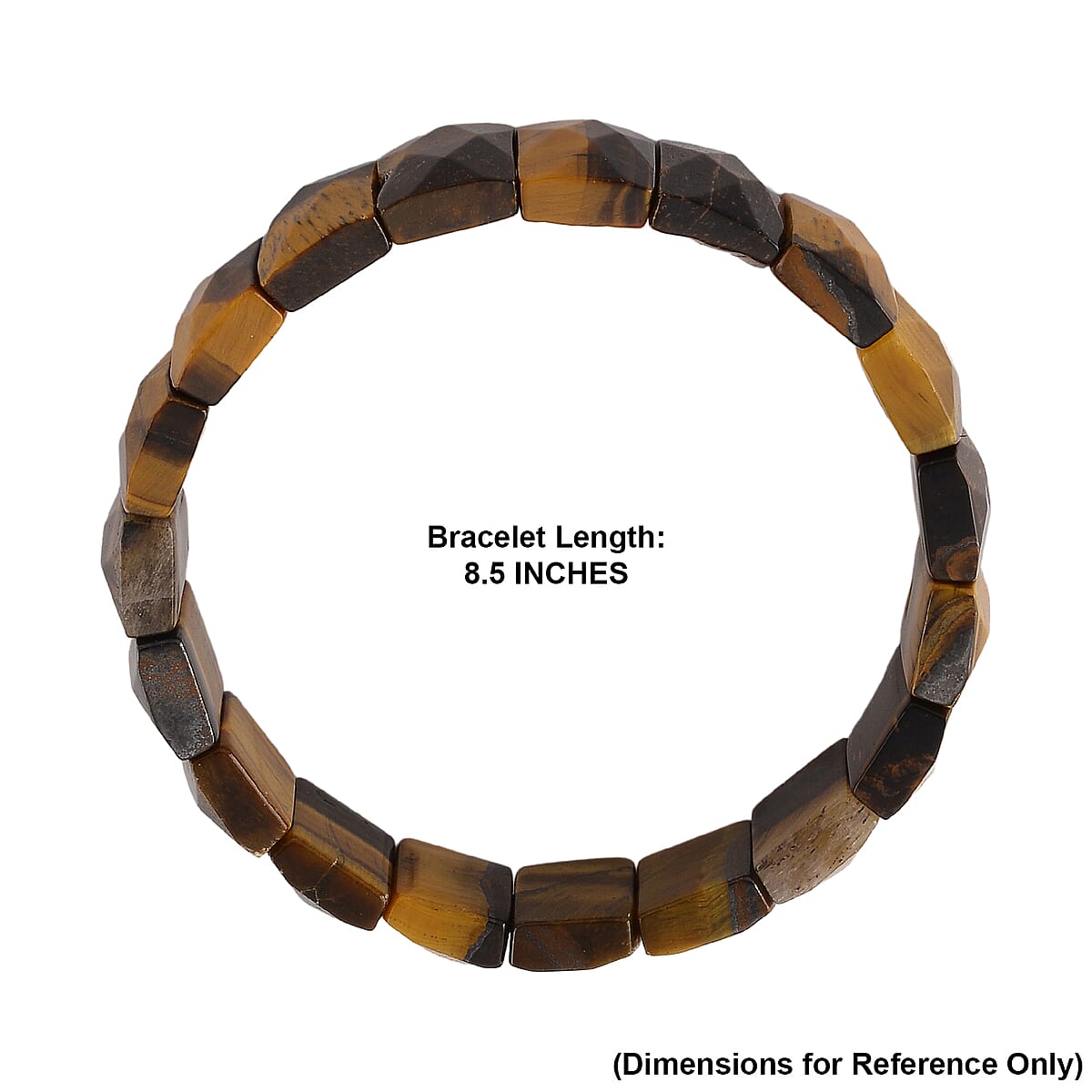 Yellow Tigers Eye 190.00 ctw Stretch Bracelet image number 4