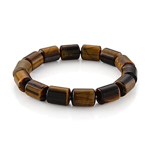 Yellow Tigers Eye 192.00 ctw Stretch Bracelet