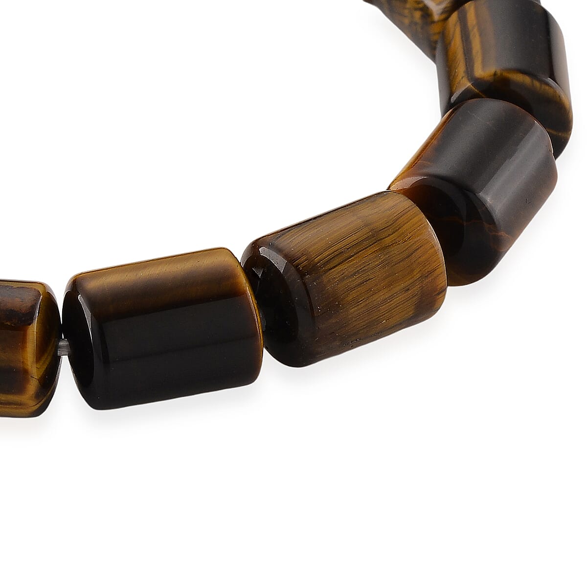 Yellow Tigers Eye 192.00 ctw Stretch Bracelet image number 3
