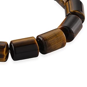 Yellow Tigers Eye 192.00 ctw Stretch Bracelet