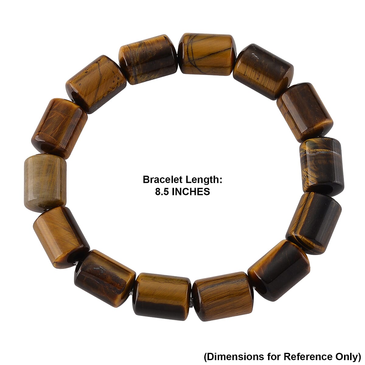 Yellow Tigers Eye 192.00 ctw Stretch Bracelet image number 4